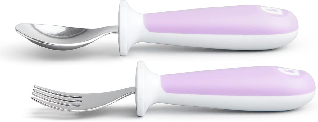 Munchkin® Raise™ Toddler Fork and Spoon Utensil Set, 6 Pack, Purple