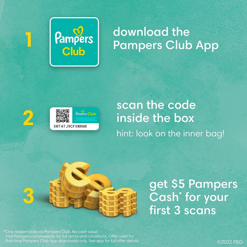 Pampers Pure Protection Disposable Diapers, Enourmous Pack, Diapers Size 1, 132 count (Packaging Prints May Vary)